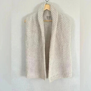 J Jill Chunky Knit Alpaca Blend Sweater Vest Cardigan Women's Medium